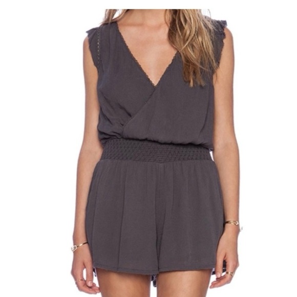 Free People Charcoal Sleeveless Jumpsuit - Picture 2 of 11